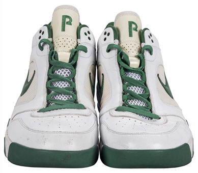 2009-10 Paul Pierce Game Used Boston Celtics Nike Air Legacy Sneakers (MEARS)